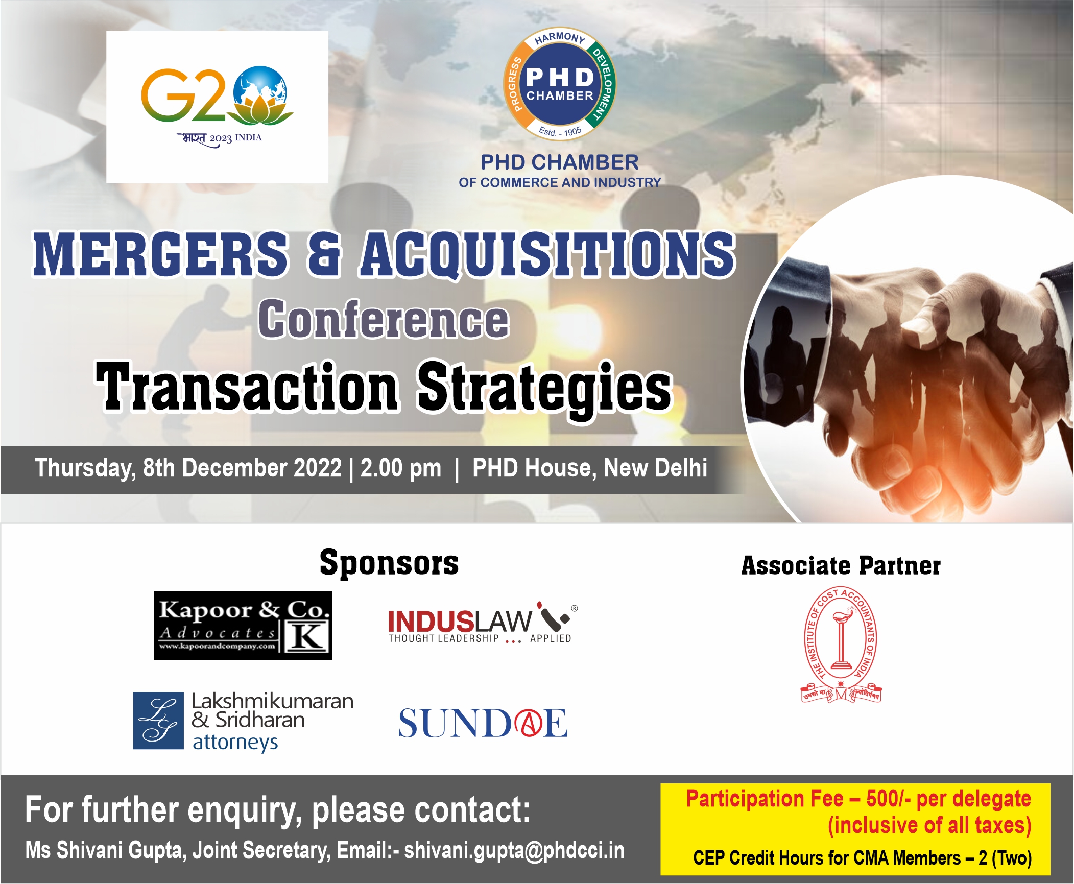 MERGERS ACQUISITIONS Conference Transaction Strategies PHD Chamber   Banner Top MERGERS ACQUISITIONS 